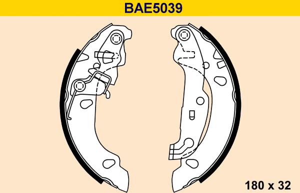 Barum BAE5039 - Bremžu loku komplekts autospares.lv