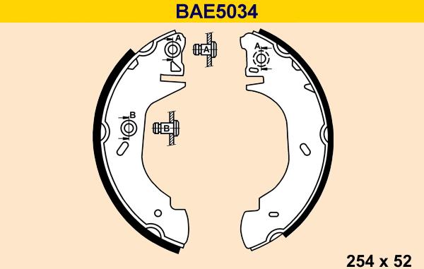 Barum BAE5034 - Bremžu loku komplekts www.autospares.lv