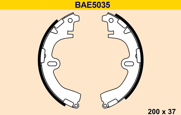 Barum BAE5035 - Bremžu loku komplekts www.autospares.lv