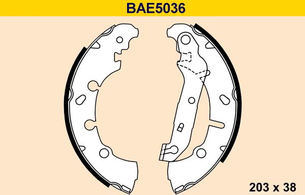 Barum BAE5036 - Bremžu loku komplekts www.autospares.lv