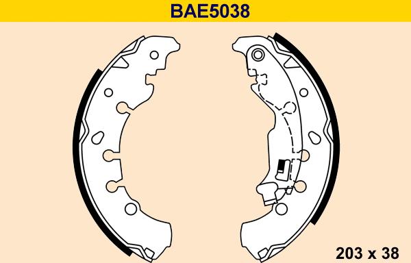 Barum BAE5038 - Bremžu loku komplekts autospares.lv