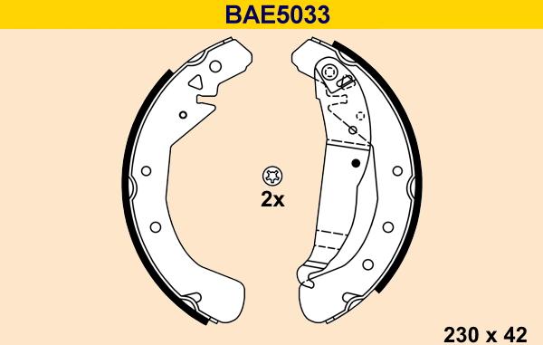 Barum BAE5033 - Bremžu loku komplekts autospares.lv