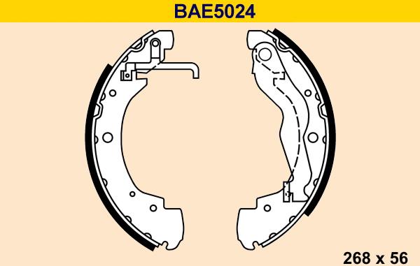 Barum BAE5024 - Bremžu loku komplekts autospares.lv