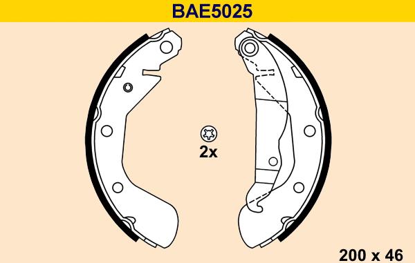 Barum BAE5025 - Bremžu loku komplekts www.autospares.lv