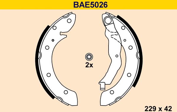 Barum BAE5026 - Bremžu loku komplekts www.autospares.lv