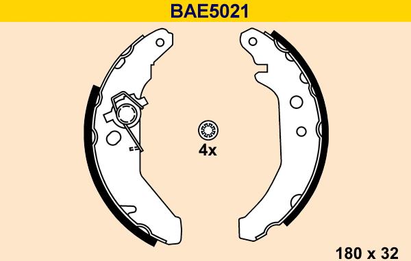 Barum BAE5021 - Bremžu loku komplekts www.autospares.lv