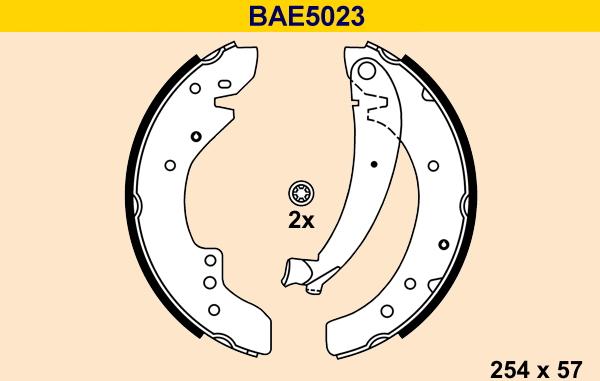 Barum BAE5023 - Bremžu loku komplekts www.autospares.lv