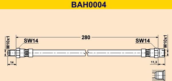 Barum BAH0004 - Тормозной шланг www.autospares.lv