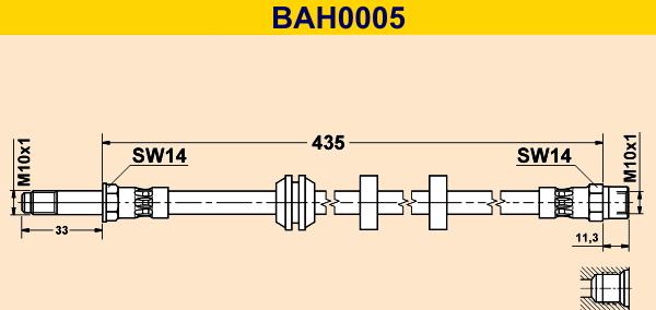 Barum BAH0005 - Bremžu šļūtene www.autospares.lv