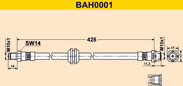 Barum BAH0001 - Тормозной шланг www.autospares.lv