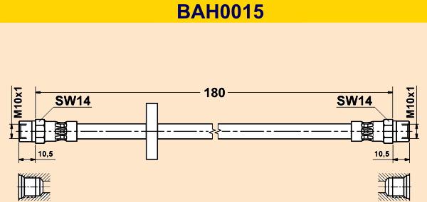 Barum BAH0015 - Тормозной шланг www.autospares.lv