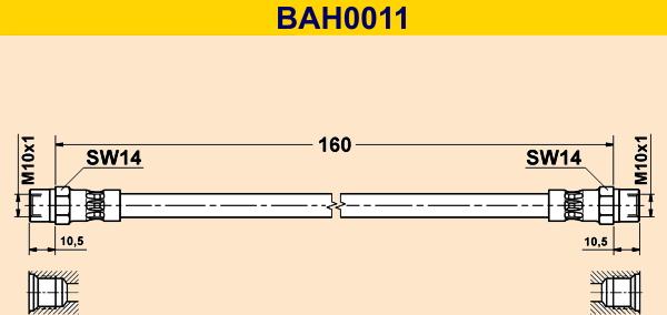 Barum BAH0011 - Тормозной шланг www.autospares.lv