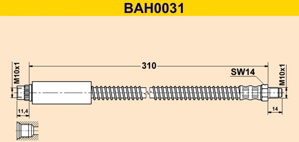 Barum BAH0031 - Bremžu šļūtene www.autospares.lv