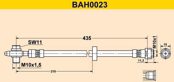 Barum BAH0023 - Bremžu šļūtene www.autospares.lv