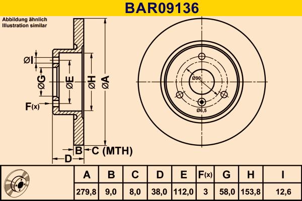 Barum BAR09136 - Bremžu diski www.autospares.lv