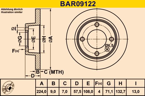 Barum BAR09122 - Bremžu diski www.autospares.lv