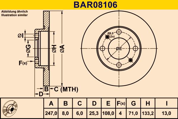 Barum BAR08106 - Bremžu diski autospares.lv