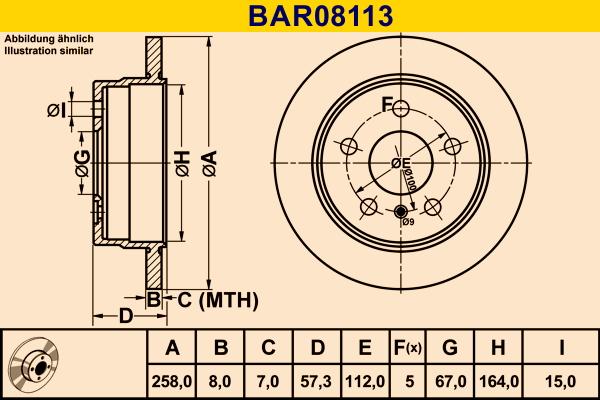 Barum BAR08113 - Bremžu diski autospares.lv