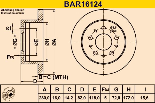 Barum BAR16124 - Brake Disc www.autospares.lv