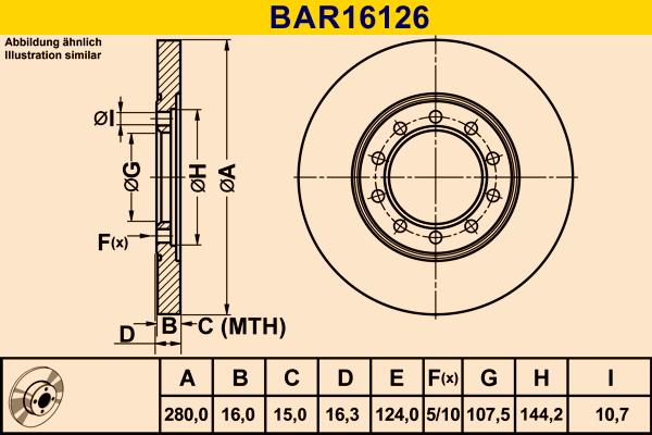 Barum BAR16126 - Brake Disc www.autospares.lv