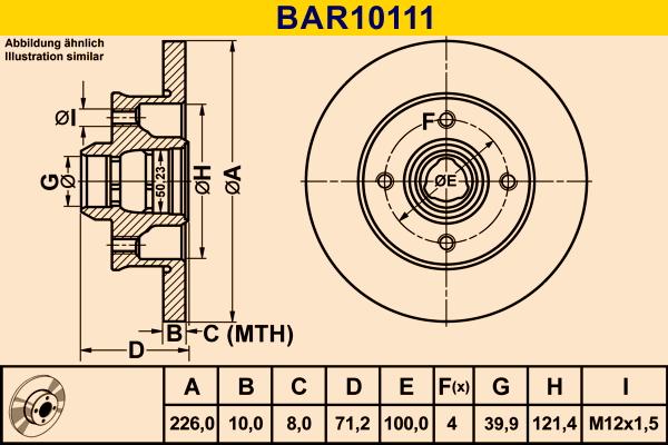 Barum BAR10111 - Bremžu diski autospares.lv