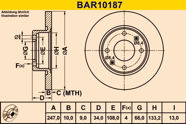 Barum BAR10187 - Bremžu diski www.autospares.lv