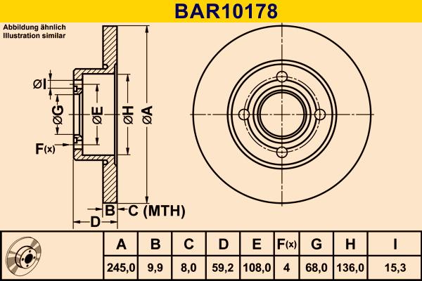 Barum BAR10178 - Bremžu diski www.autospares.lv