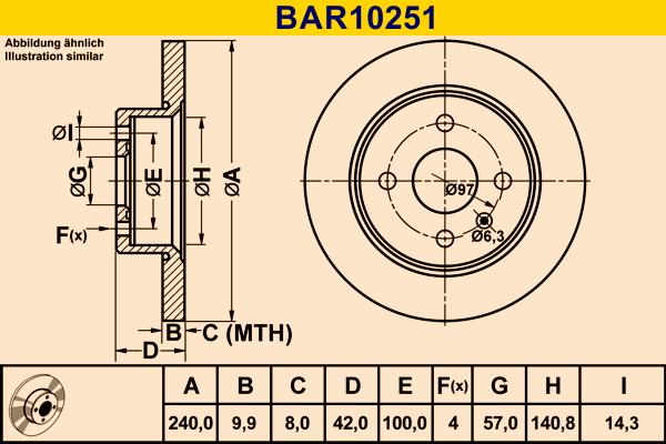 Barum BAR10251 - Bremžu diski www.autospares.lv