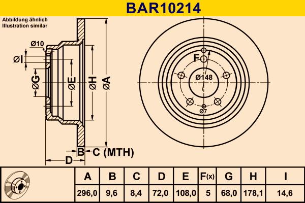 Barum BAR10214 - Bremžu diski www.autospares.lv