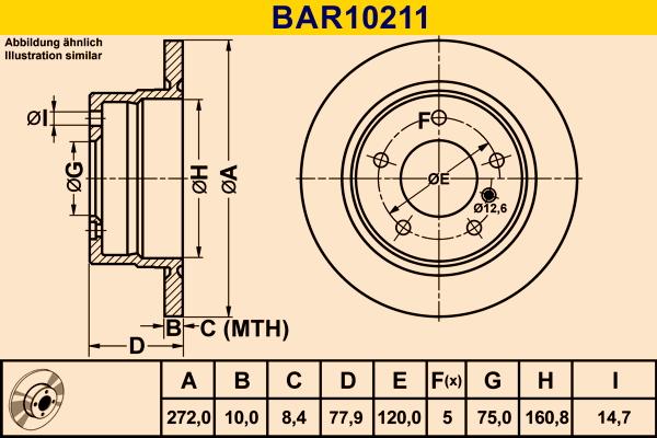 Barum BAR10211 - Bremžu diski www.autospares.lv