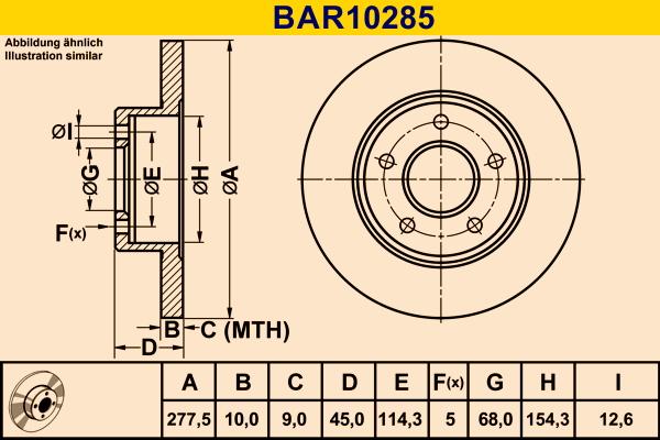 Barum BAR10285 - Bremžu diski www.autospares.lv