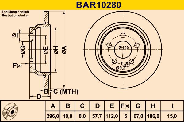 Barum BAR10280 - Bremžu diski www.autospares.lv