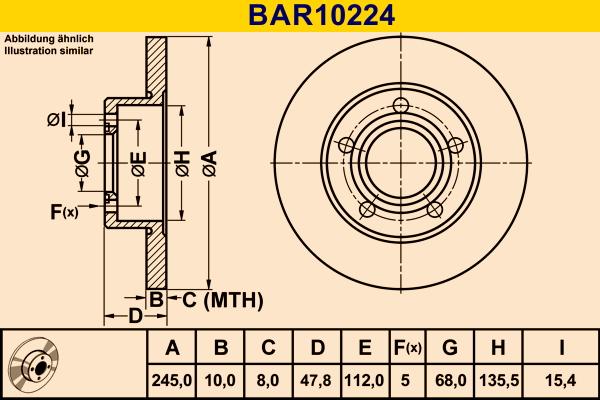 Barum BAR10224 - Bremžu diski www.autospares.lv