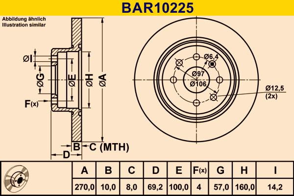 Barum BAR10225 - Bremžu diski www.autospares.lv