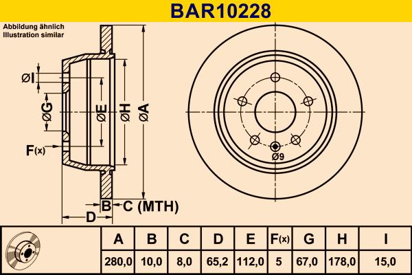 Barum BAR10228 - Bremžu diski www.autospares.lv