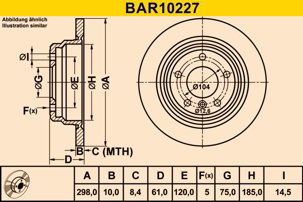 Barum BAR10227 - Bremžu diski autospares.lv