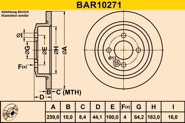 Barum BAR10271 - Bremžu diski www.autospares.lv