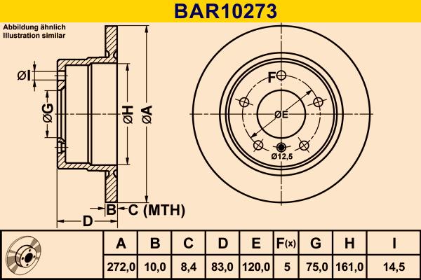 Barum BAR10273 - Bremžu diski www.autospares.lv