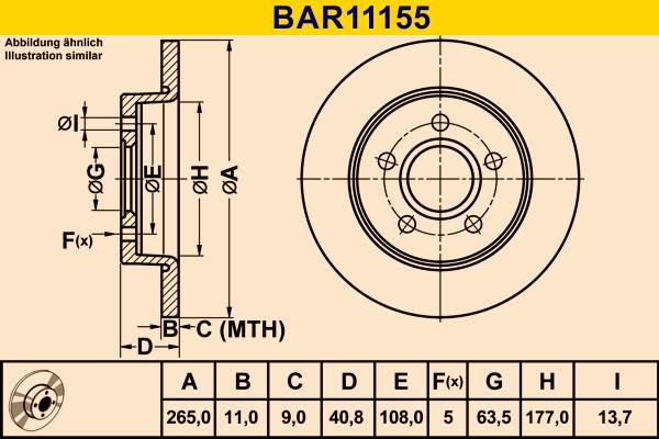 Barum BAR11155 - Bremžu diski autospares.lv