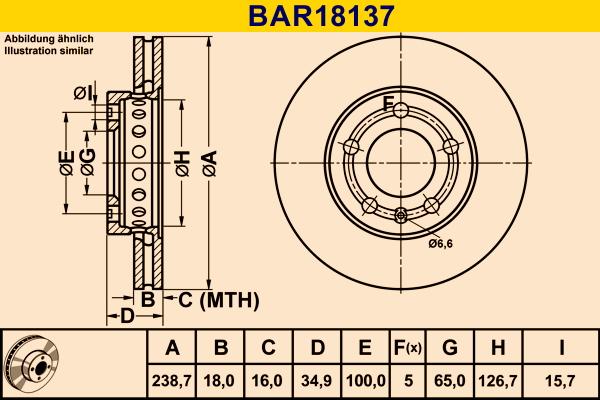 Barum BAR18137 - Brake Disc www.autospares.lv