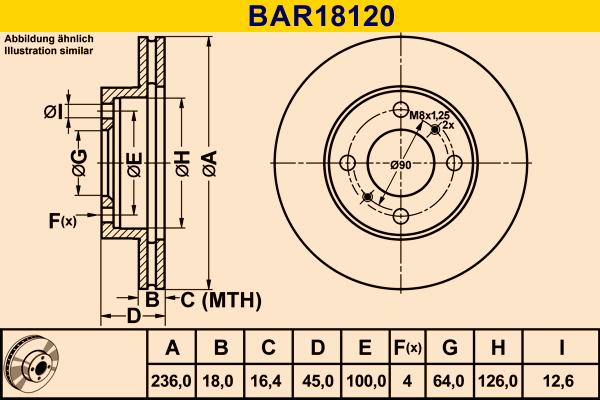 Barum BAR18120 - Bremžu diski www.autospares.lv