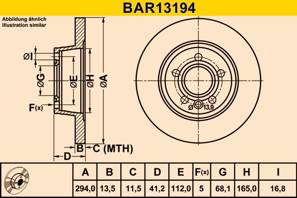 Barum BAR13194 - Bremžu diski www.autospares.lv