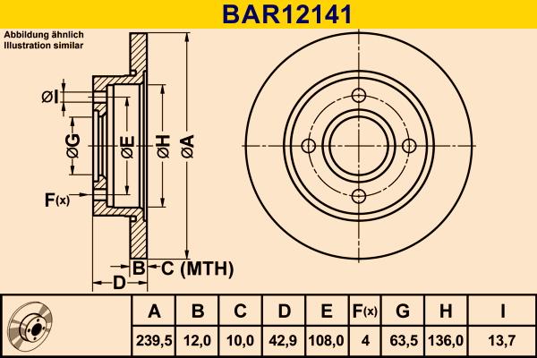 Barum BAR12141 - Bremžu diski autospares.lv