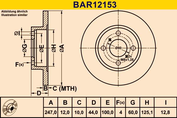 Barum BAR12153 - Bremžu diski www.autospares.lv