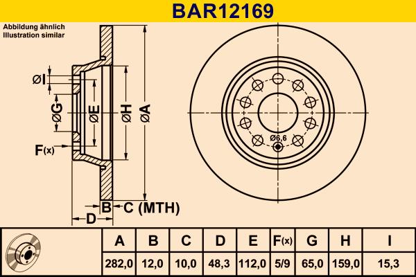 Barum BAR12169 - Bremžu diski www.autospares.lv