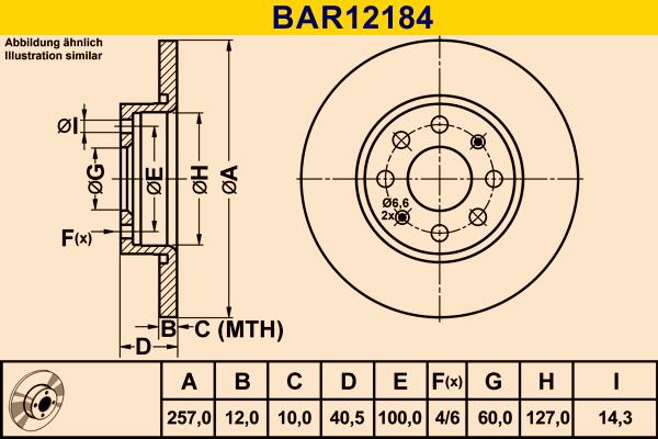 Barum BAR12184 - Bremžu diski www.autospares.lv