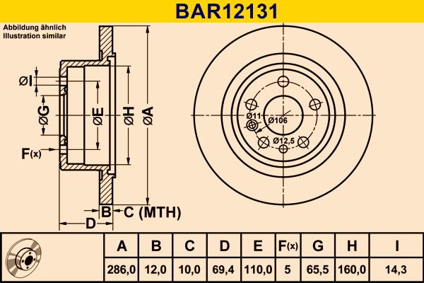 Barum BAR12131 - Bremžu diski www.autospares.lv