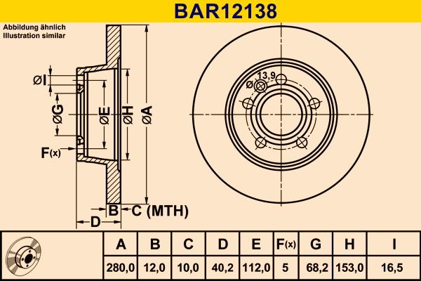 Barum BAR12138 - Bremžu diski www.autospares.lv