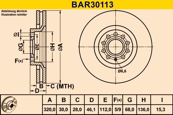 Barum BAR30113 - Bremžu diski autospares.lv