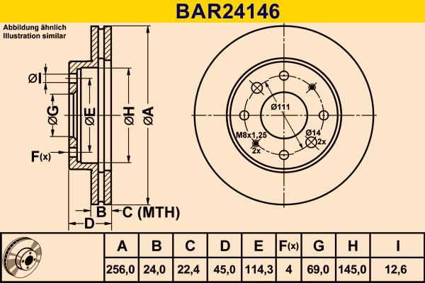 Barum BAR24146 - Bremžu diski www.autospares.lv